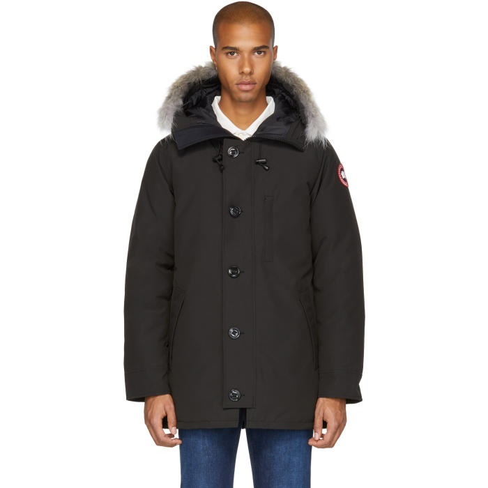 Photo: Canada Goose Black Down and Fur Chateau Parka 