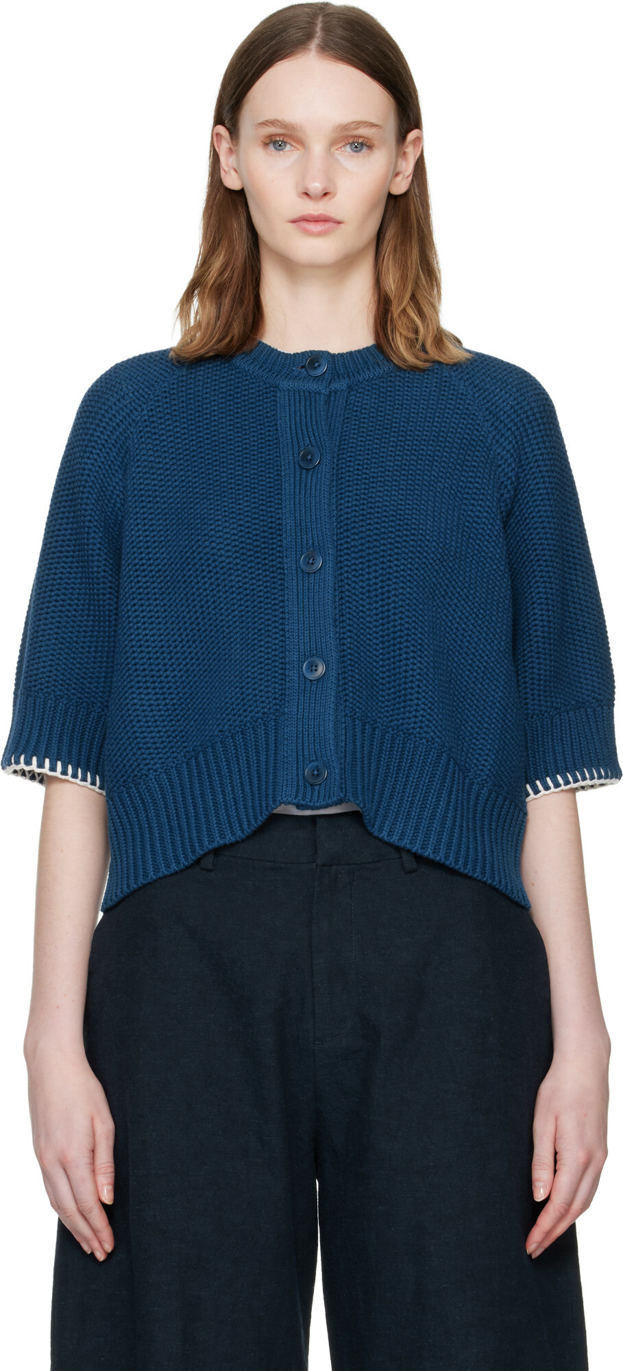 YMC Blue Kwai Cardigan