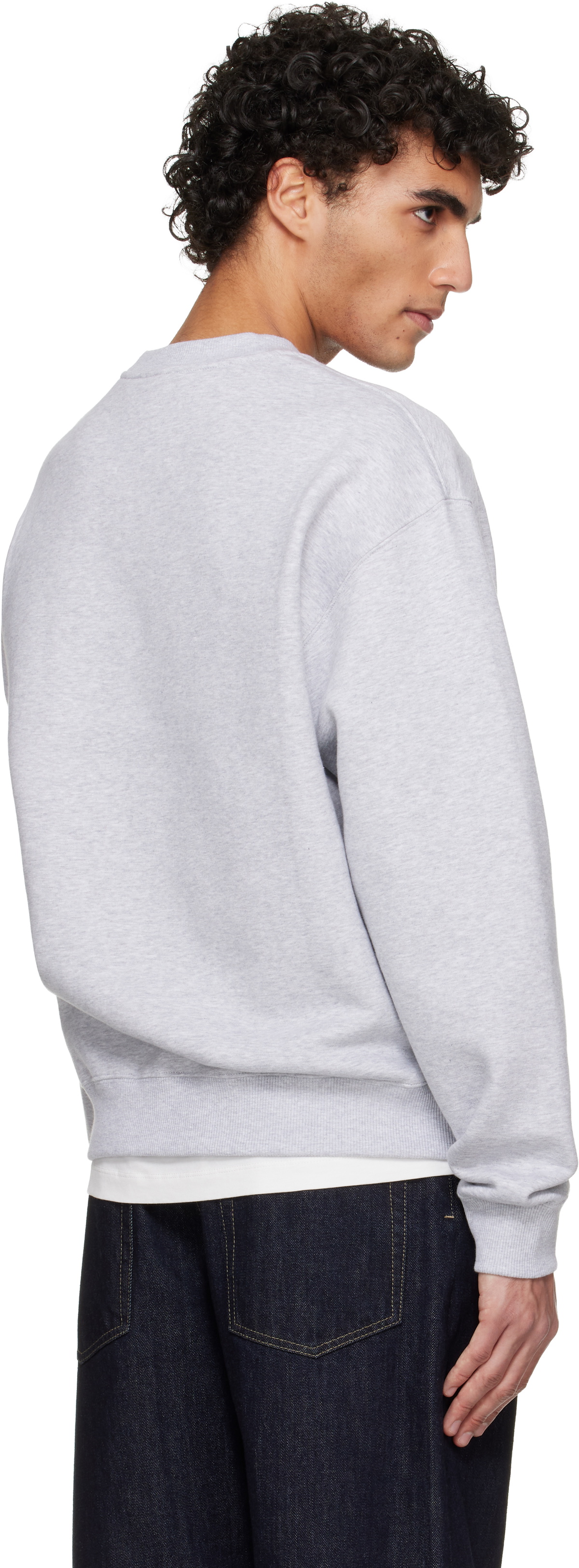 Jil Sander Gray Printed Sweatshirt