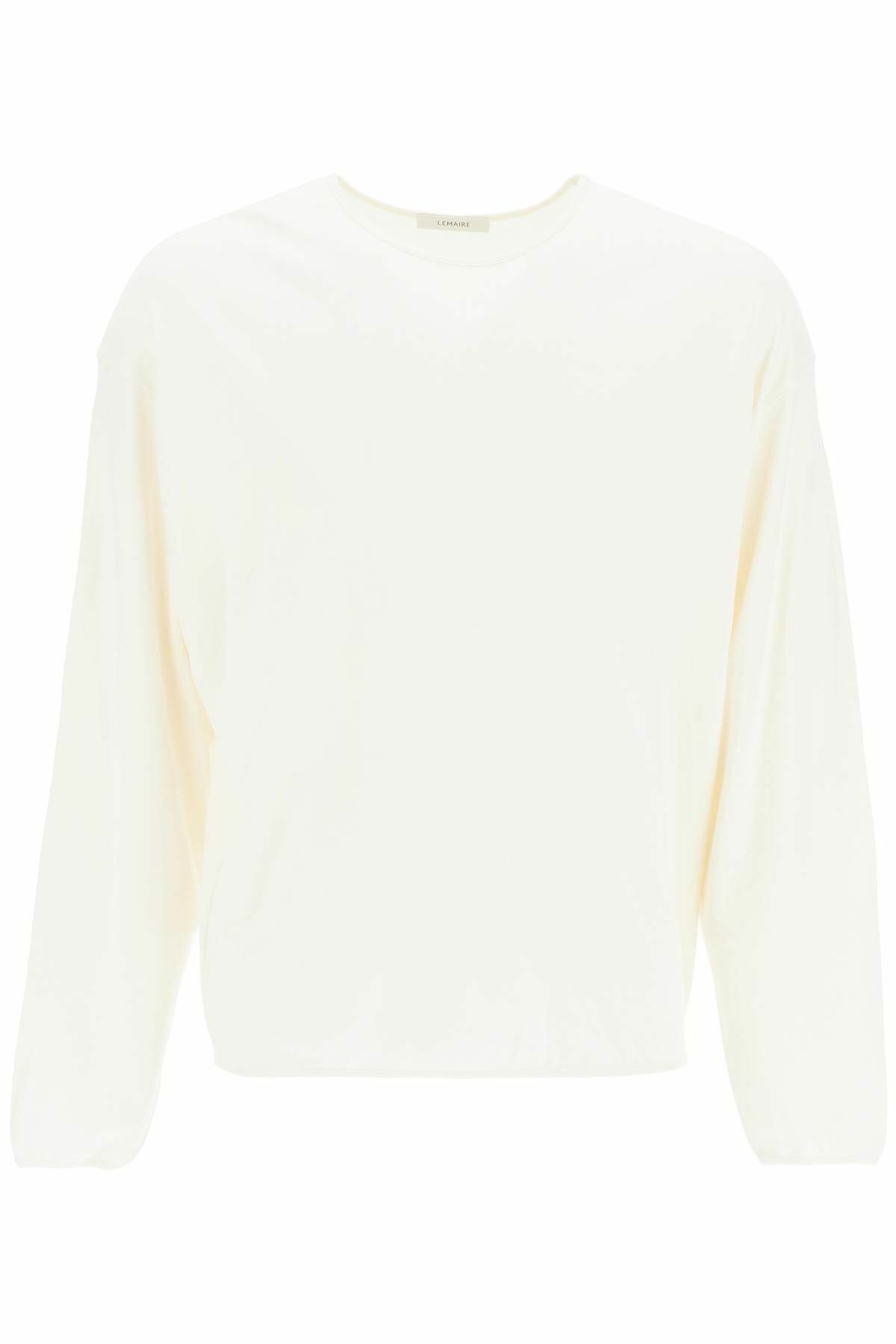 美品 LEMAIRE 19AW SUPER LONG SLEEVES カットソー LEMAIRE long-sleeved relaxed fit t White Lemaire