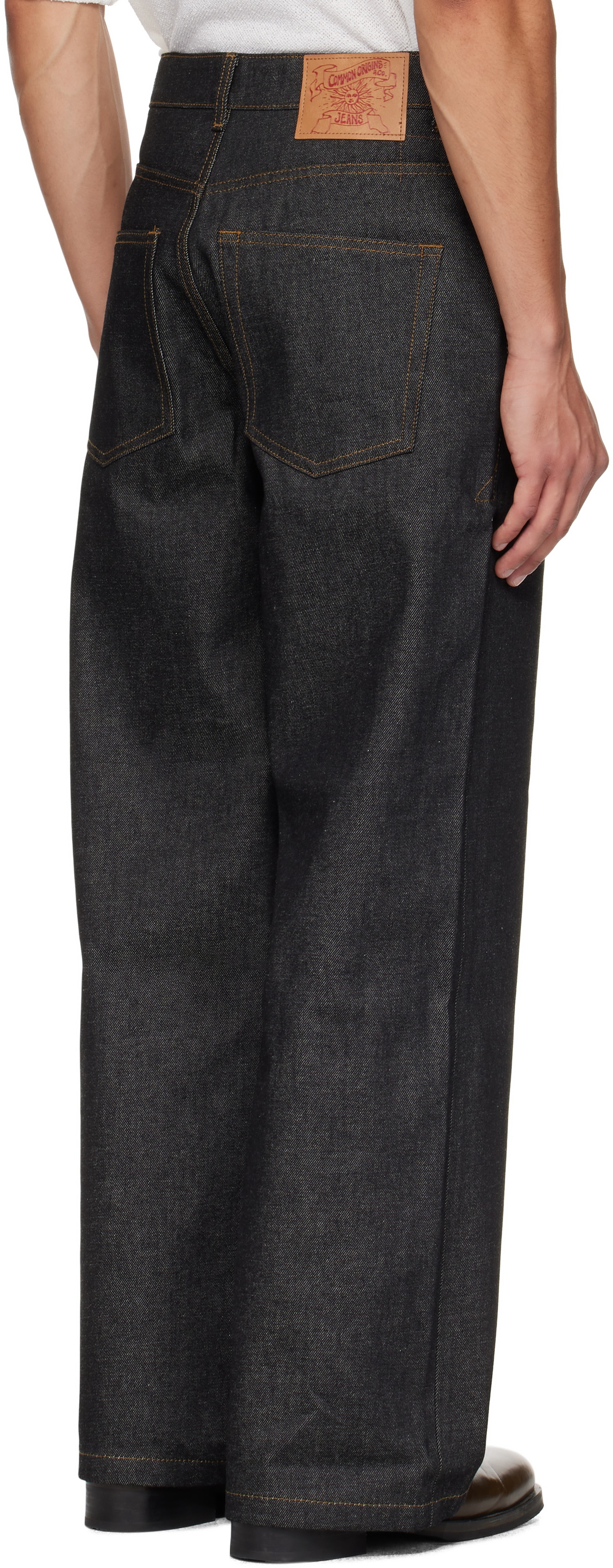 COOR Navy Rigid Semi Wide Jeans