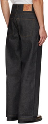 COOR Navy Rigid Semi Wide Jeans