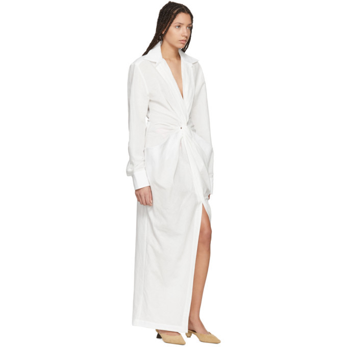 Jacquemus White La Robe Bolso Longue Dress Jacquemus