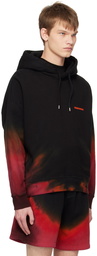 Dsquared2 Black & Orange Flame Over Hoodie