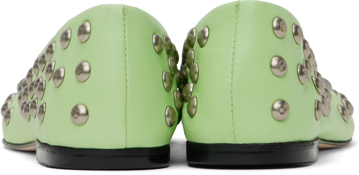 Gimaguas Green 'Bailarina' Studs Ballerina Flats