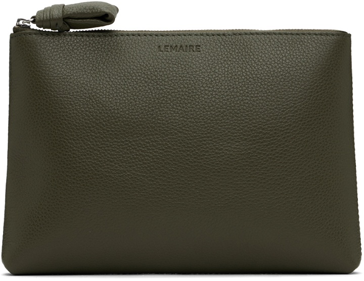Photo: LEMAIRE Khaki Embossed Pouch