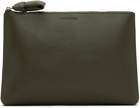 LEMAIRE Khaki Embossed Pouch