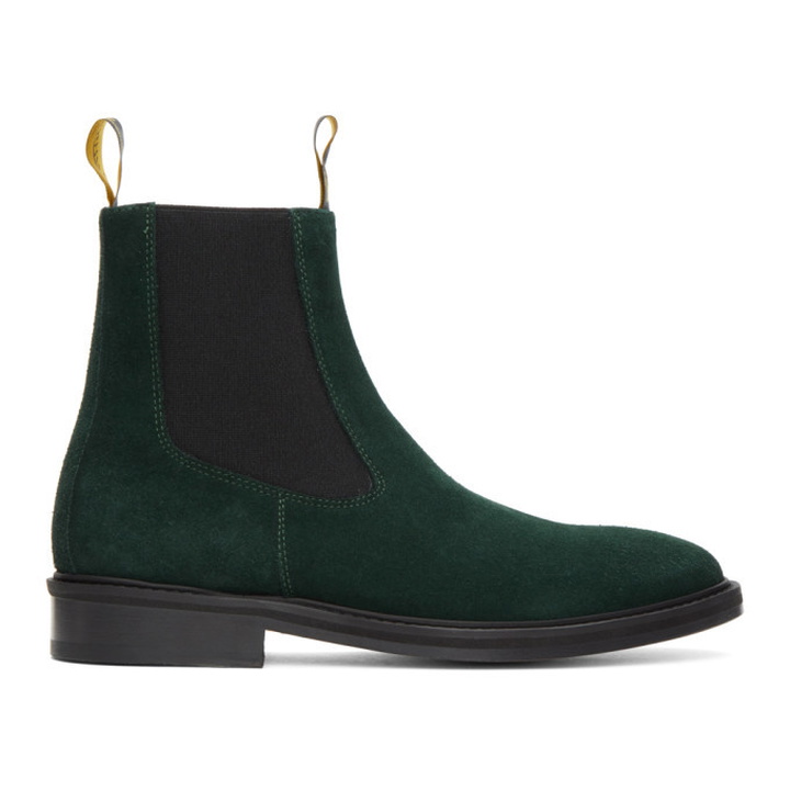 Photo: Lanvin Green Suede Chelsea Boots