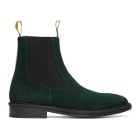 Lanvin Green Suede Chelsea Boots