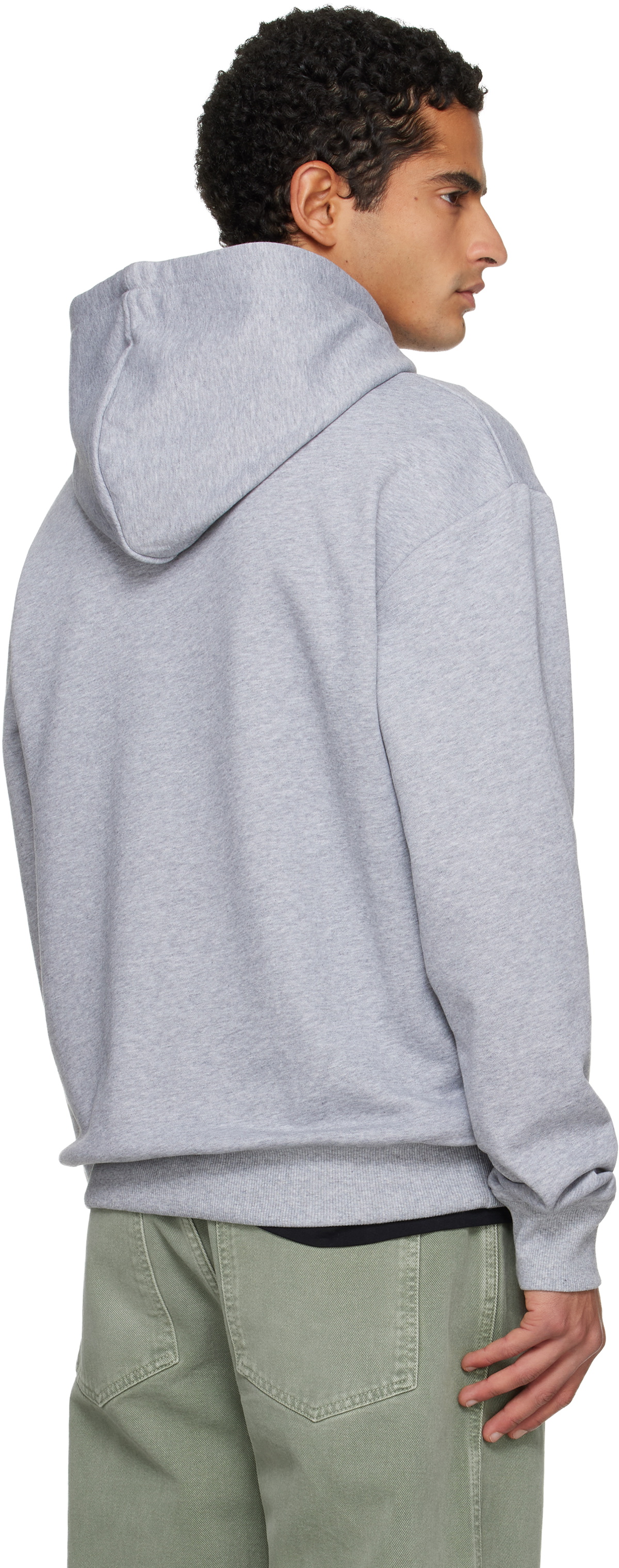 Balmain Gray 'Balmain' Printed Hoodie