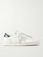 Golden Goose - Stardan Suede-Trimmed Leather Sneakers - White
