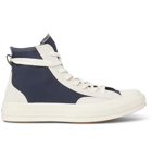 Converse - Chuck 70 Final Club Suede-Panelled Organic Canvas High-Top Sneakers - Blue