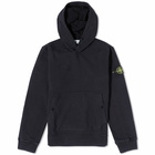 Stone Island Men's Snap Neck Popover Hoodie in Navy Blue