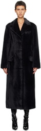 Stand Studio Black Izzy Faux-Fur Coat