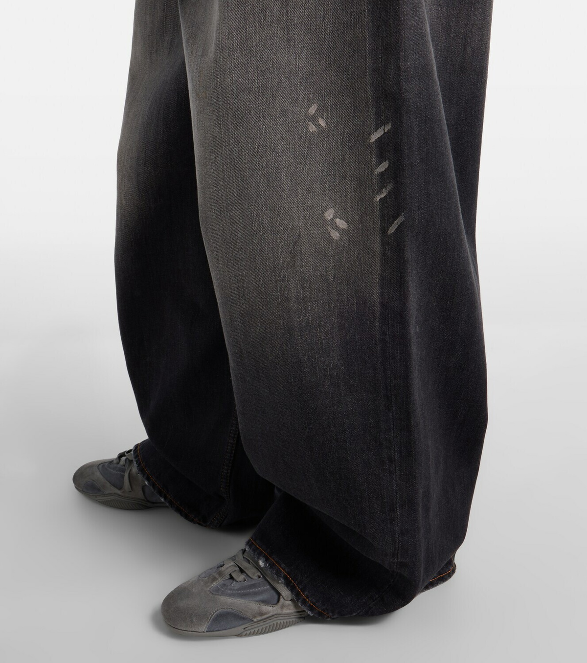 Acne Studios 2023 distressed wide-leg jeans