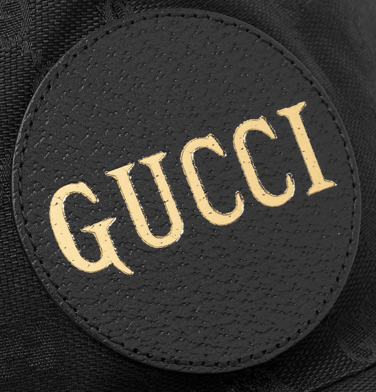 Gucci - Leather-Trimmed Monogrammed Canvas Baseball Cap - Black