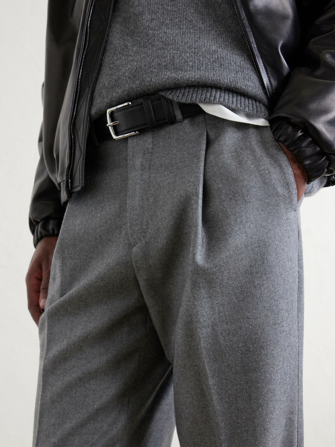 George Cleverley - 3.5cm Leather Belt - Black
