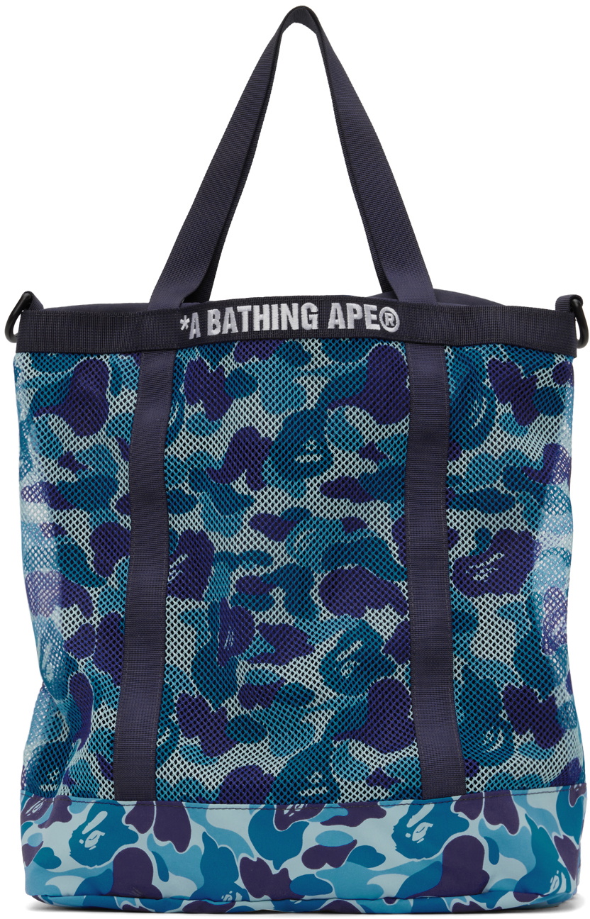 New A Bathing Ape BAPE ABC CAMO SHARK MINI BAG Blue Mini Shoulder Bag
