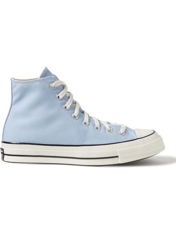 Photo: Converse - Chuck 70 Recycled Canvas High-Top Sneakers - Blue