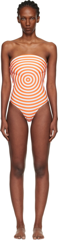 Photo: Jean Paul Gaultier White & Orange 'The Target' Bodysuit