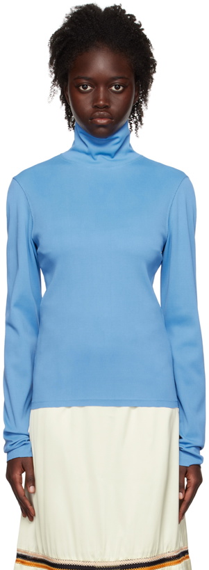 Photo: Bianca Saunders Blue Contour Turtleneck