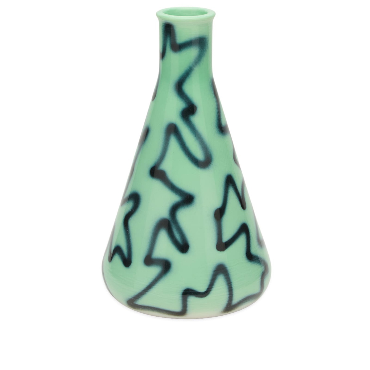 Frizbee Ceramics Erlenmeyer Jug in Green Pizza 