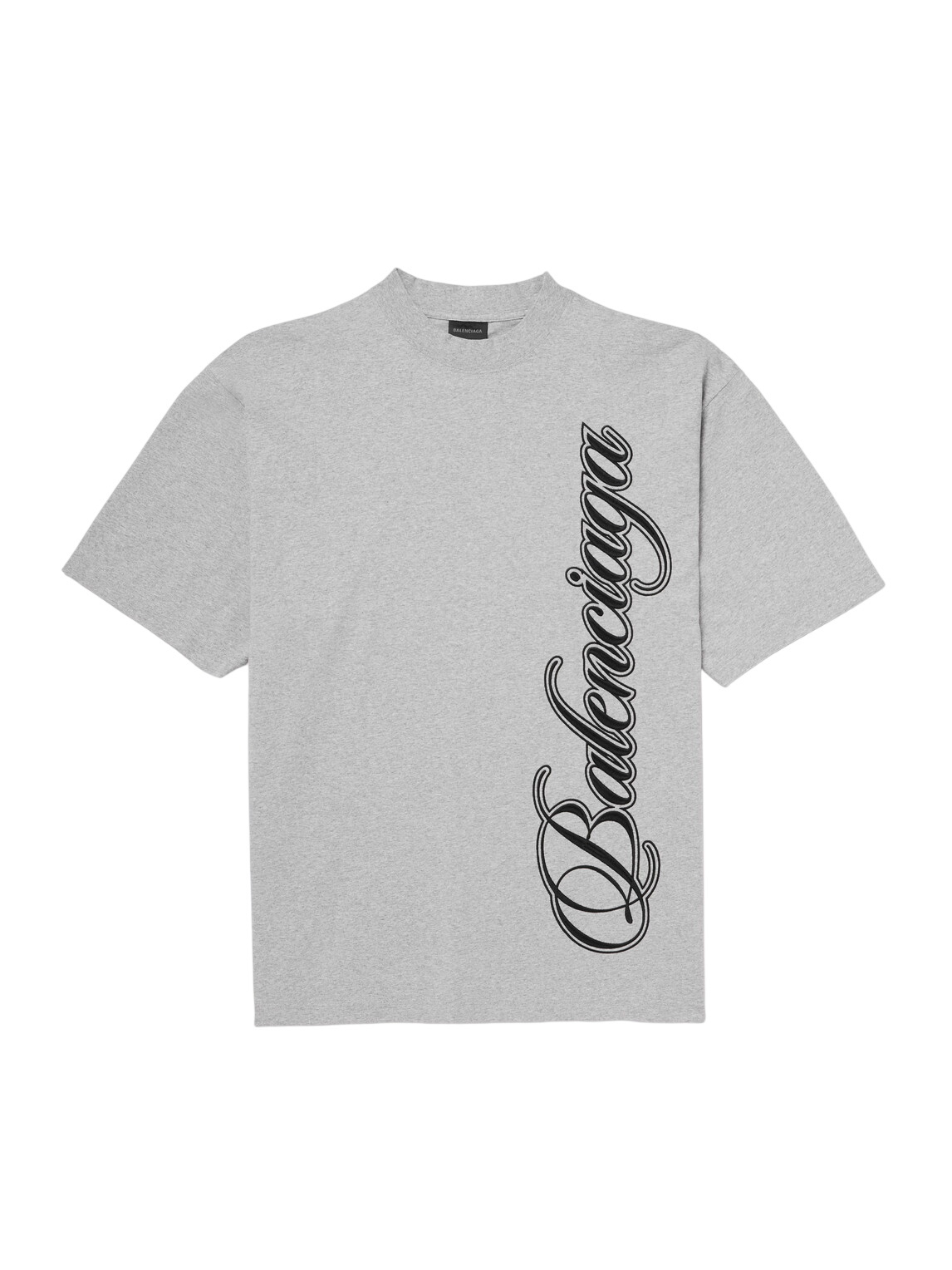 Balenciaga - Logo-Embroidered Cotton-Jersey T-Shirt - Gray Balenciaga