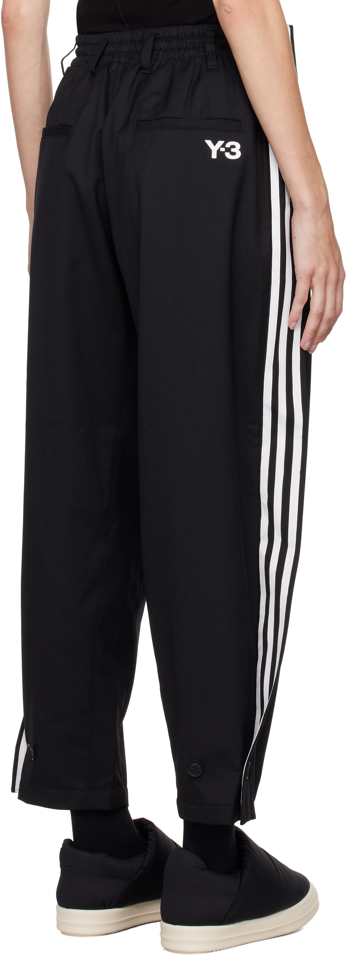 Y-3 Black Refined Wool Track Pants