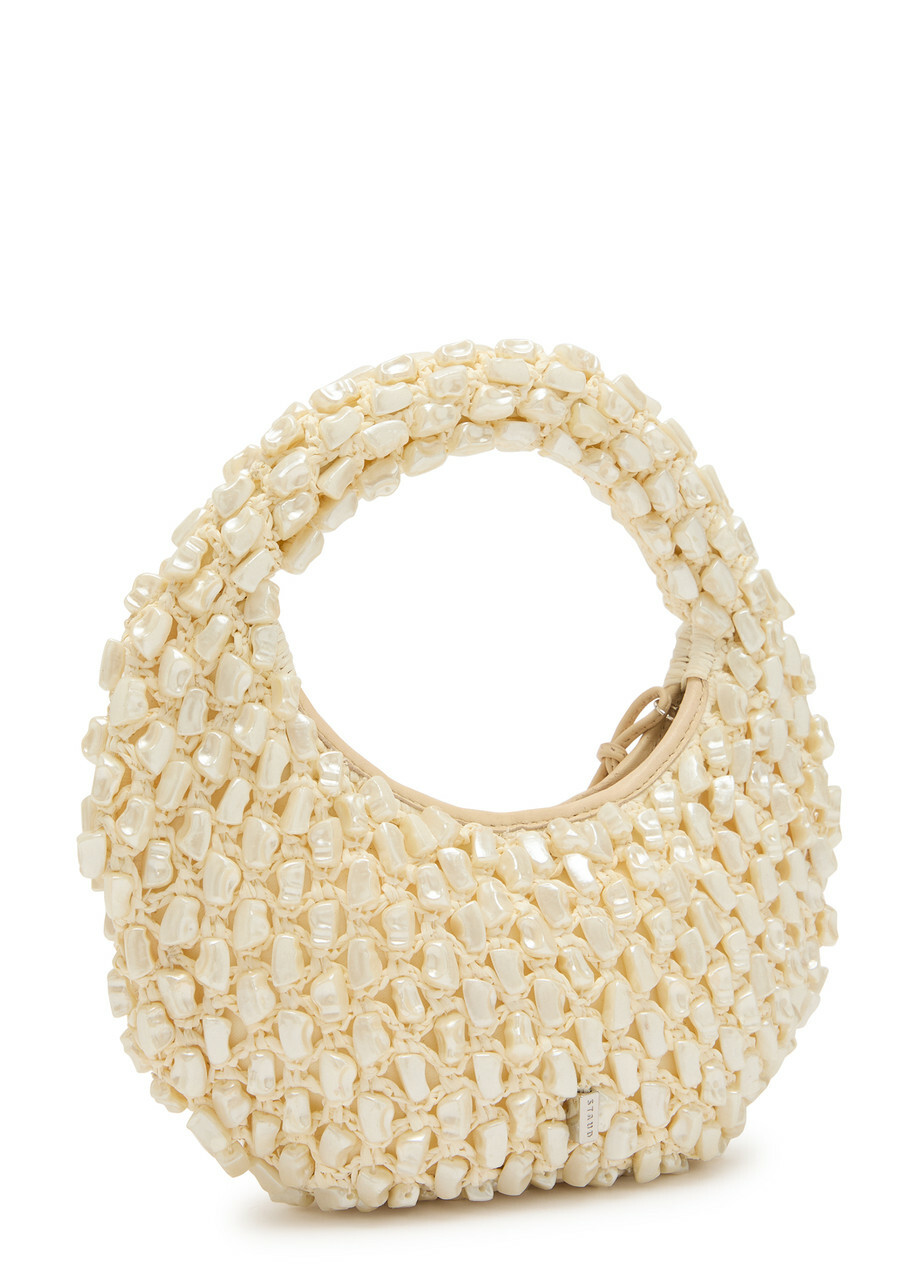 Staud Reef Bead-embellished Crochet top Handle bag - Cream - One Size