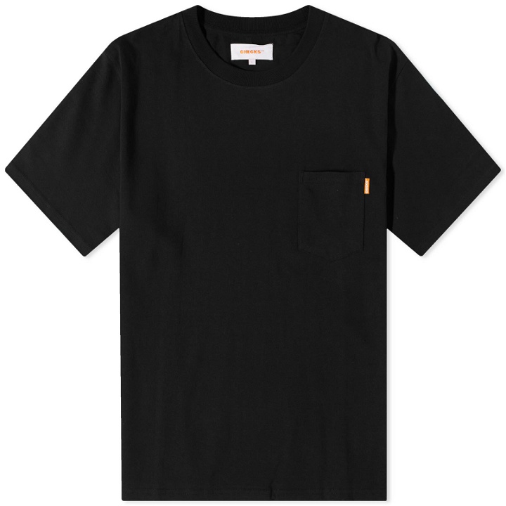 Photo: Checks Downtown Men's Pigment Dyed Pocket T-Shirt in Black