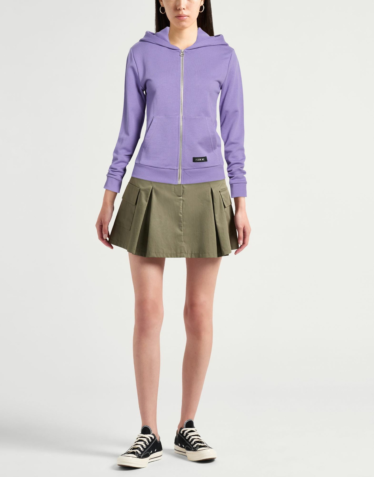 Shoe Womens Sweatshirt in Purple