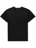 Fear of God - Logo-Flocked Cotton-Jersey T-Shirt - Black