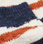 Bellerose - Striped Mélange Stretch-Knit Socks - Blue