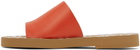 See by Chloé Orange Essie Slide Mules