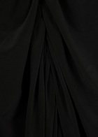 Norma Kamali Diana Asymmetric Ruched Jersey Midi Dress Black