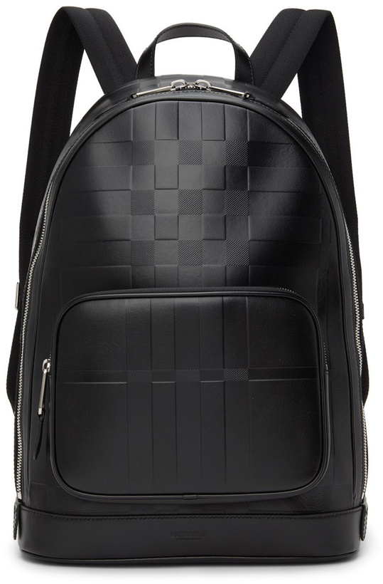 Photo: Burberry Black Leather Check Backpack