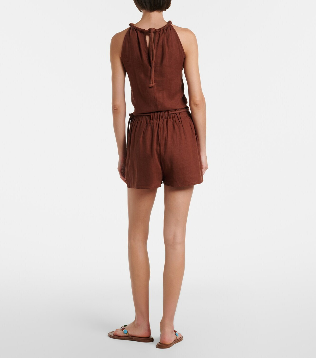 ViX Paula Hermanny Janet linen-blend shorts