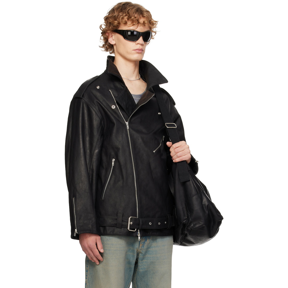 SECONDA Black Fonda Leather Jacket
