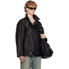 SECONDA Black Fonda Leather Jacket