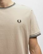 Fred Perry TWIN TIPPED T-SHIRT Beige Mens Shortsleefe