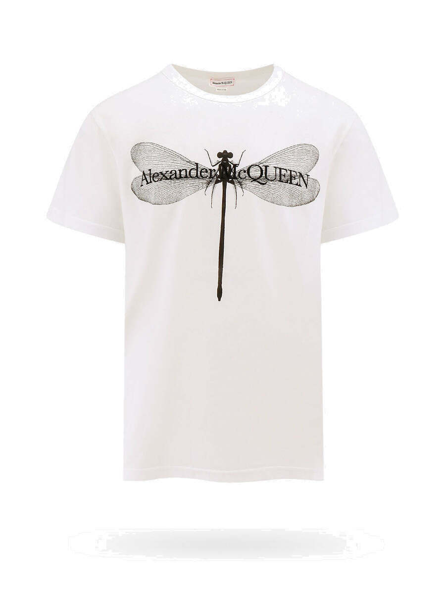 Alexander Mcqueen Men Two-Tone Cotton T-Shirt main image 1