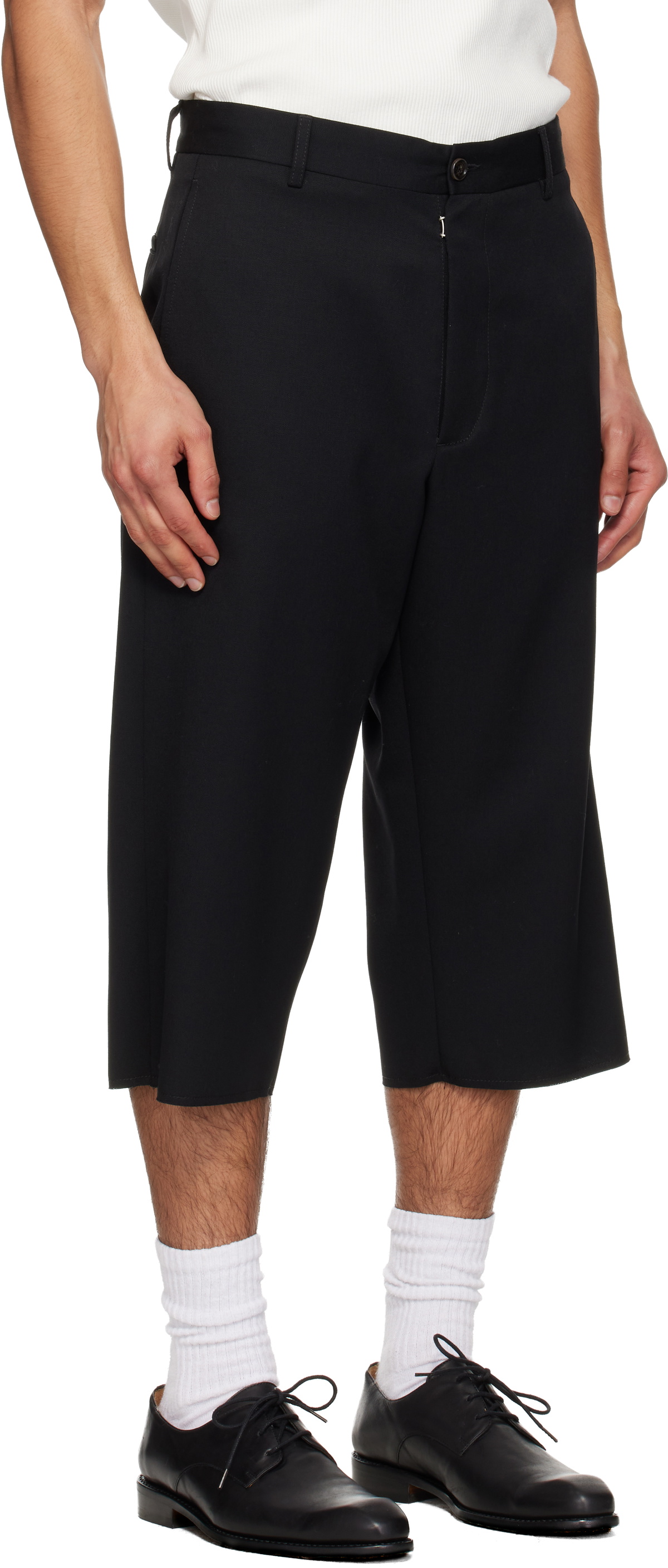 MM6 Maison Margiela Black Virgin Wool Shorts