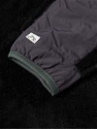 Comfy Outdoor Garment - Panelled Fleece and Shell Sweatshirt - Black
