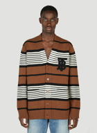 Burberry - Logo Patch Cardigan in Brown