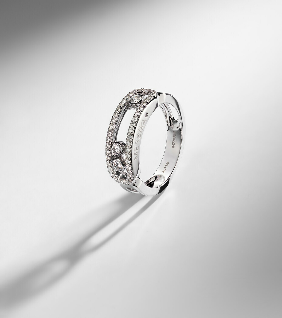 Messika Move Classique 18kt white gold ring with diamonds