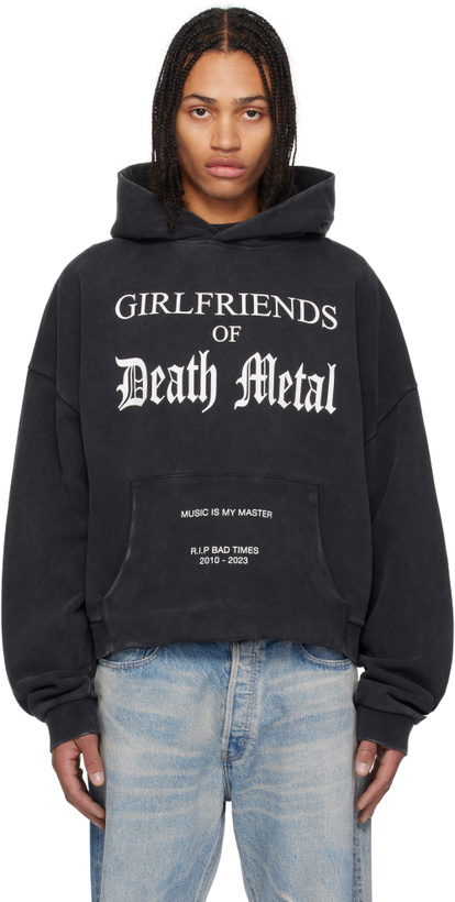 Photo: Stolen Girlfriends Club Black 'Girlfriends of Death Metal' Hoodie
