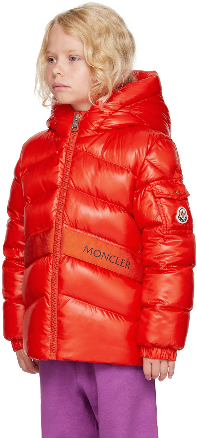 Moncler Enfant Kids Orange Groseillier Down Jacket Moncler Enfant