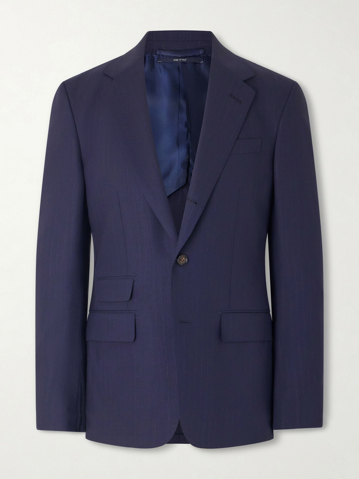 Dunhill - Pinstriped Wool Suit Jacket - Blue