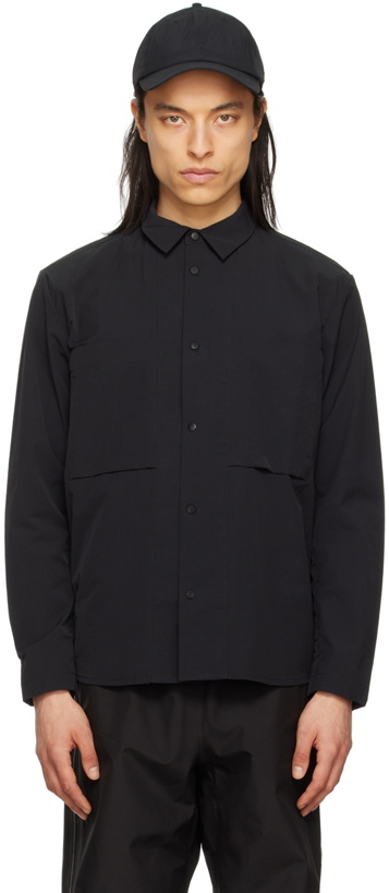 Photo: NORSE PROJECTS Black Jens Travel Light 2.0 Shirt