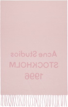 Acne Studios Pink Wide Logo Scarf